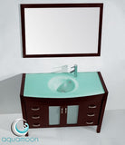 Aquamoon Alpes 24 Double Sink Modern Bathroom Vanity Set - Espresso