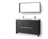 Aquamoon Granada 60 1/4" Wengue Double Sink Modern Bathroom Vanity