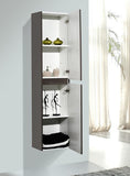 Aquamoon Vigo Grey Brown Bathroom Linen Cabinet