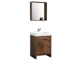 Aquamoon Abacos 23 1/2" Rosewood Modern Bathroom Vanity