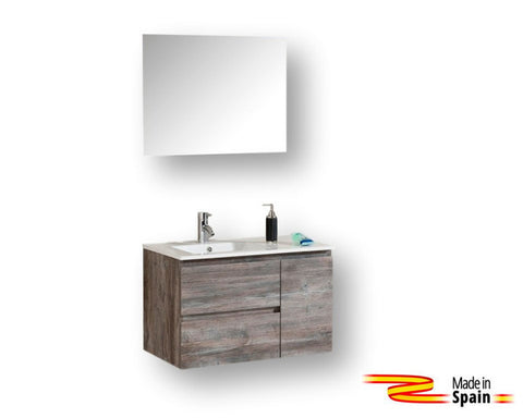 Aquamoon Delia 32" Pino/Perla Modern Bathroom Vanity