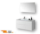 Aquamoon Delia 39 3/4" Matte White Modern Bathroom Vanity